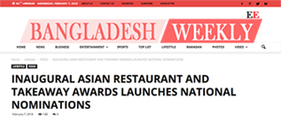 Inaugural Asian Restaurant and Takeaway Awards launches Newspaper