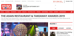 Inaugural Asian Restaurant and Takeaway Awards launches Newspaper