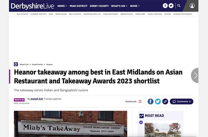 Inaugural Asian Restaurant and Takeaway Awards launches Newspaper