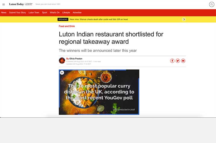 Inaugural Asian Restaurant and Takeaway Awards launches Newspaper