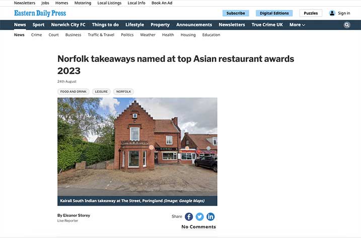 Inaugural Asian Restaurant and Takeaway Awards launches Newspaper