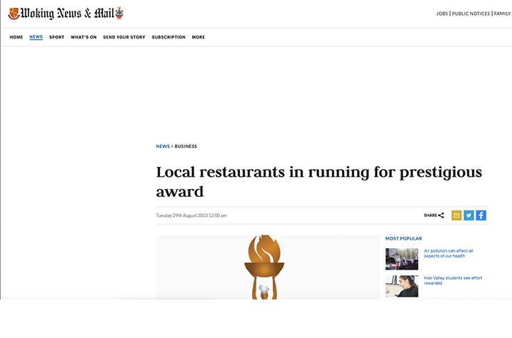 Inaugural Asian Restaurant and Takeaway Awards launches Newspaper