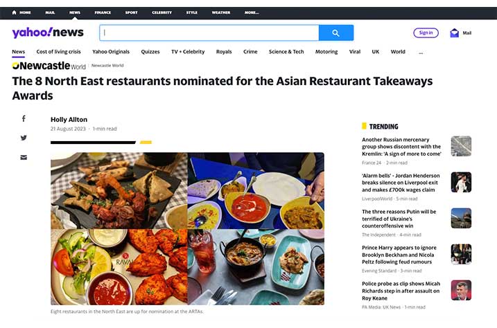 Inaugural Asian Restaurant and Takeaway Awards launches Newspaper