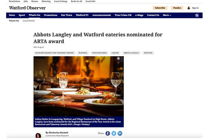 Inaugural Asian Restaurant and Takeaway Awards launches Newspaper